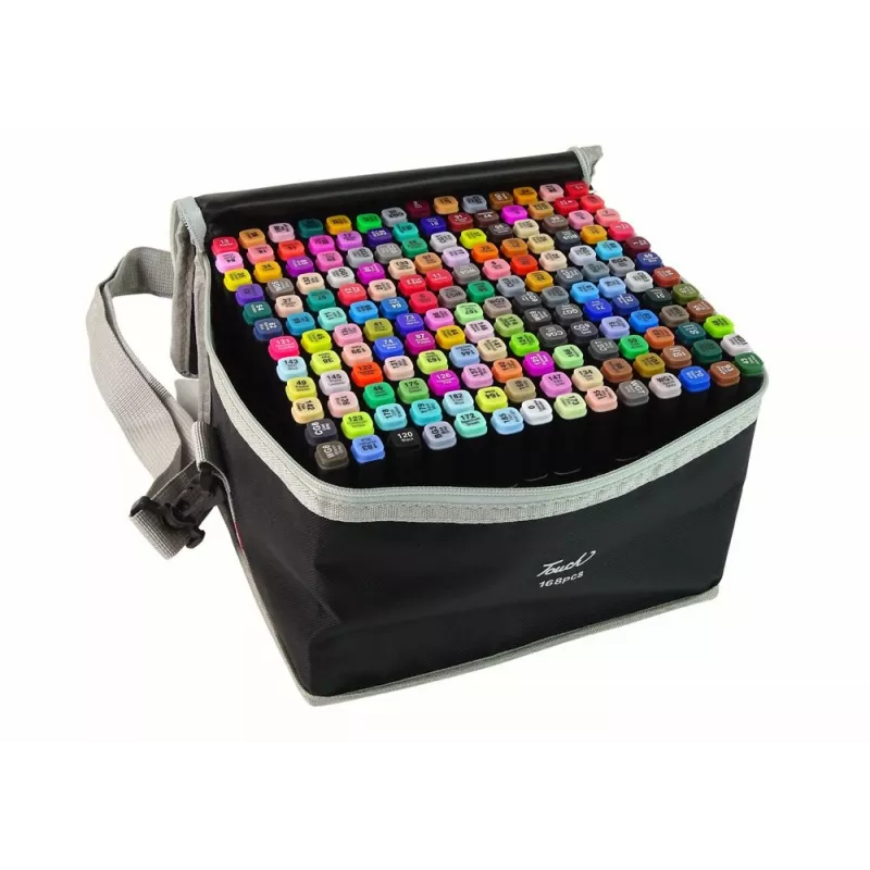 LEAN Double-Sided Marker Set – 168 Pieces, Alcohol-Based, Chisel & Fine Tips, Assorted Colours