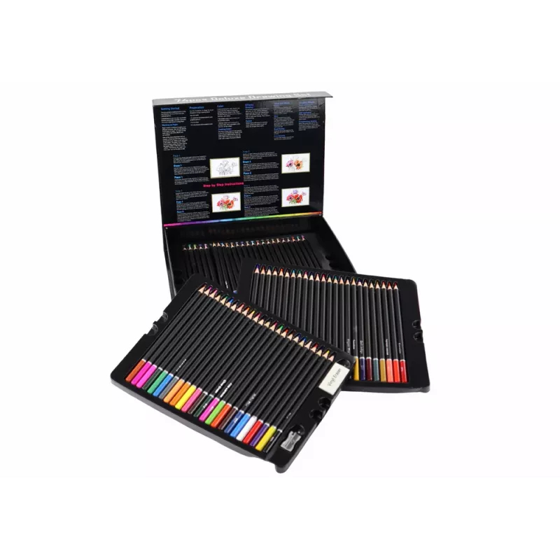 LEAN Drawing Set, Crayons in a Box, 74 pcs. XXL