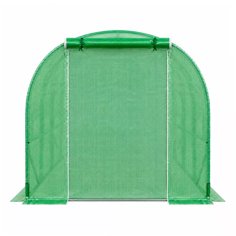 LEAN Foil Tunnel Greenhouse PRO Frame 25mm 12x3x2m 36m² | Galvanized Steel, UV-4 PE Film, Roll-up Windows