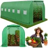 LEAN Foil Tunnel Greenhouse PRO Frame 25mm 12x3x2m 36m² | Galvanized Steel, UV-4 PE Film, Roll-up Windows
