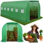 LEAN Foil Tunnel Greenhouse PRO Frame 25mm 12x3x2m 36m² | Galvanized Steel, UV-4 PE Film, Roll-up Windows