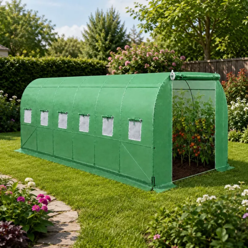 LEAN Garden Foil Tunnel Greenhouse PRO Frame 25MM 10x4x2M 40M²