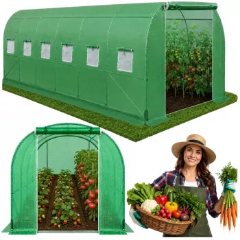 LEAN Garden Foil Tunnel Greenhouse PRO Frame 25MM 10x4x2M 40M²