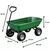 LEAN Garden Transport Cart Removable Tilting Tray Green 120 kg