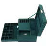 LEAN Jewelry Organizer Box with Drawer and Key, Green Velvet