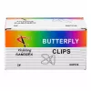 LEAN Metal Butterfly Cross Clips for Office Documents 32 mm 50 pcs