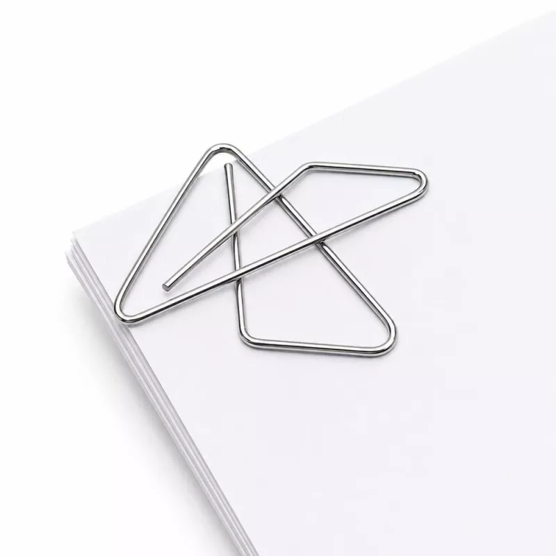 LEAN Metal Butterfly Cross Clips for Office Documents 32 mm 50 pcs