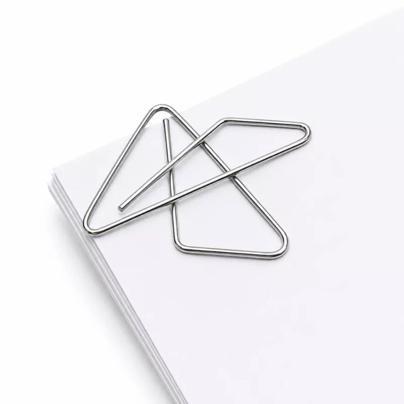 LEAN Metal Butterfly Cross Clips for Office Documents 64 mm 12 pcs