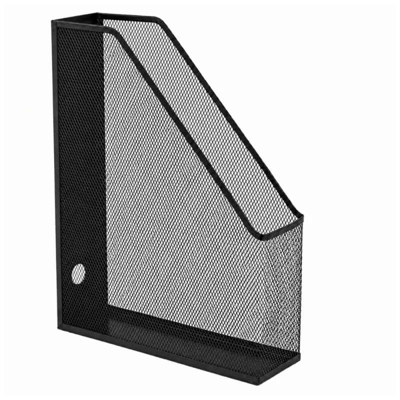 LEAN Metal Office Organizer Stand for Documents and Folders, Vertical, Black, A4