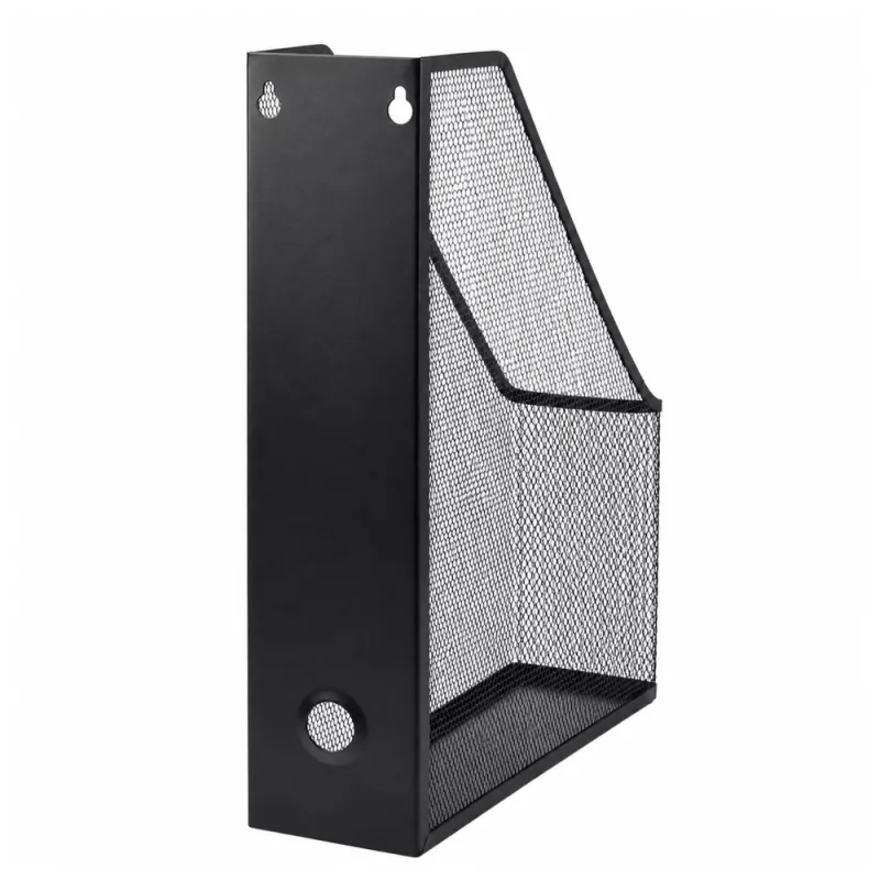 LEAN Metal Office Organizer Stand for Documents and Folders, Vertical, Black, A4