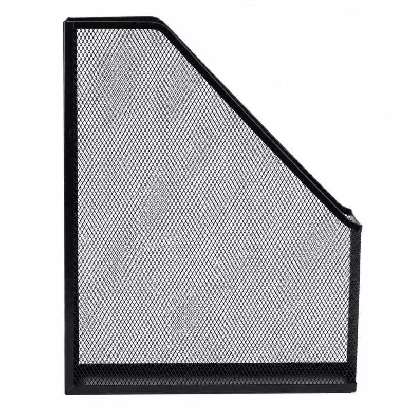 LEAN Metal Office Organizer Stand for Documents and Folders, Vertical, Black, A4