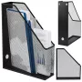 LEAN Metal Office Organizer Stand for Documents and Folders, Vertical, Black, A4