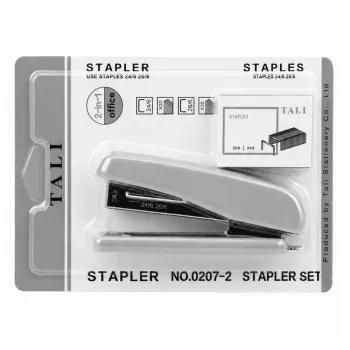 LEAN Metal Office Stapler Up to 25 Sheets 24/6 26/6 Staples Gray