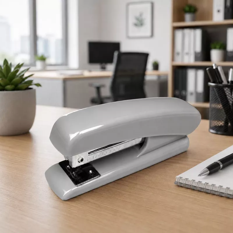 LEAN Metal Office Stapler Up to 25 Sheets 24/6 26/6 Staples Gray