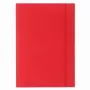 LEAN Red Laminated Cardboard Folder with Elastic Band A4+ 300 gsm