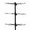 LEAN Rotating Display Shelf Hanger 6-Tier On Wheels Black 40x150cm