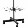 LEAN Rotating Display Stand 5-Tier on Wheels Black 40x150cm, 360° Swivel, Powder-Coated Steel