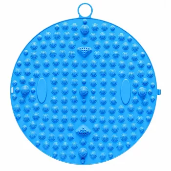 LEAN Round Acupressure Foot Massage Mat with Studs Blue 33 cm