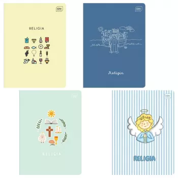LEAN SCHOOL INTERDRUK A5 Religion Notebook Squared 32 Sheets Decorative Pages Assorted Designs