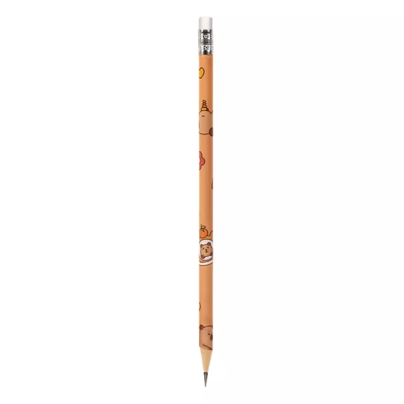 LEAN Set of 30 HB Graphite Pencils with Capybara Eraser in a Tube