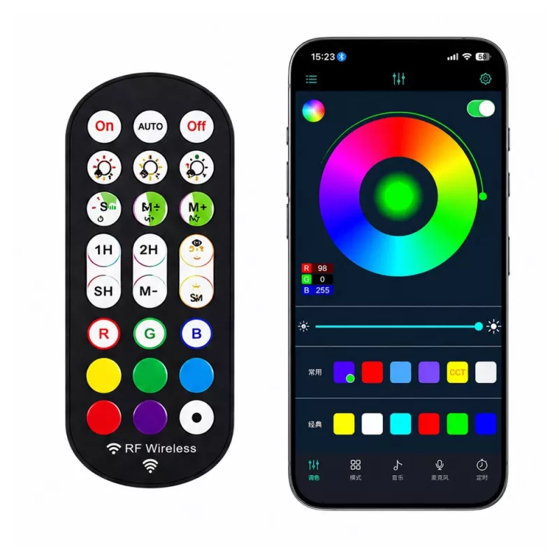 LEAN Smart Floor Lamps Colorful RGB LED Lights Remote Control App 125cm 2 pcs