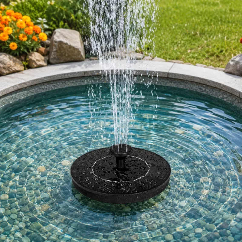 LEAN Solar Garden Fountain for Ponds, 4 Nozzles, 180L/H