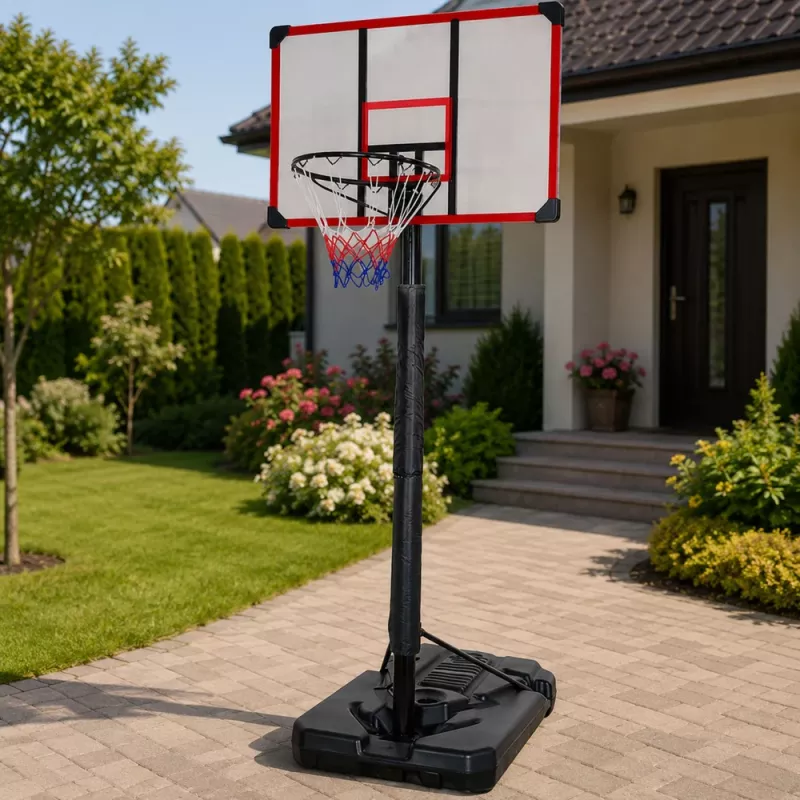 LEAN SPORT Basketball Basket Mobile Adjustable Stand 200-305cm