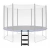 LEAN SPORT BEST 97 cm Trampoline Ladder – 2-Step Non-Slip Steel, Universal Fit, Black