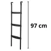 LEAN SPORT BEST 97 cm Trampoline Ladder – 2-Step Non-Slip Steel, Universal Fit, Black
