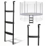 LEAN SPORT BEST 97 cm Trampoline Ladder – 2-Step Non-Slip Steel, Universal Fit, Black