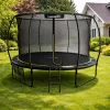 LEAN Sport Garden Trampoline with Inner Net Black and Green 427CM 14FT