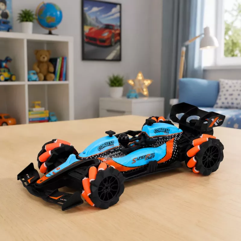 LEAN TOYS 1:14 4WD Remote Control Stunt Car with 360° Rotation and LED Lights