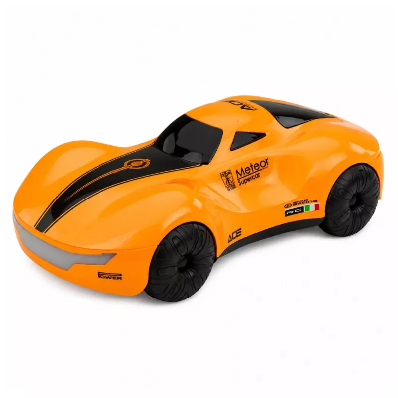 LEAN TOYS 1:16 2.4GHz 4WD RC Drift Car with Smoke Effect, LED Lights and Sound, Orange