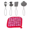 LEAN TOYS 15-Piece Pretend Play Kitchen Cookware Playset for Kids Ages 3+ | Pots, Pans, Utensils, Plates, Cups, Cutting Board & Play Food | Multi-Colour ABS Plastic | Role-Play Cooking Toy