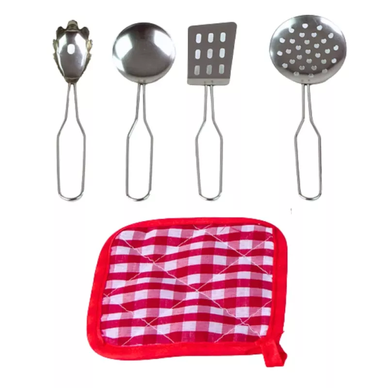 LEAN TOYS 15-Piece Pretend Play Kitchen Cookware Playset for Kids Ages 3+ | Pots, Pans, Utensils, Plates, Cups, Cutting Board & Play Food | Multi-Colour ABS Plastic | Role-Play Cooking Toy