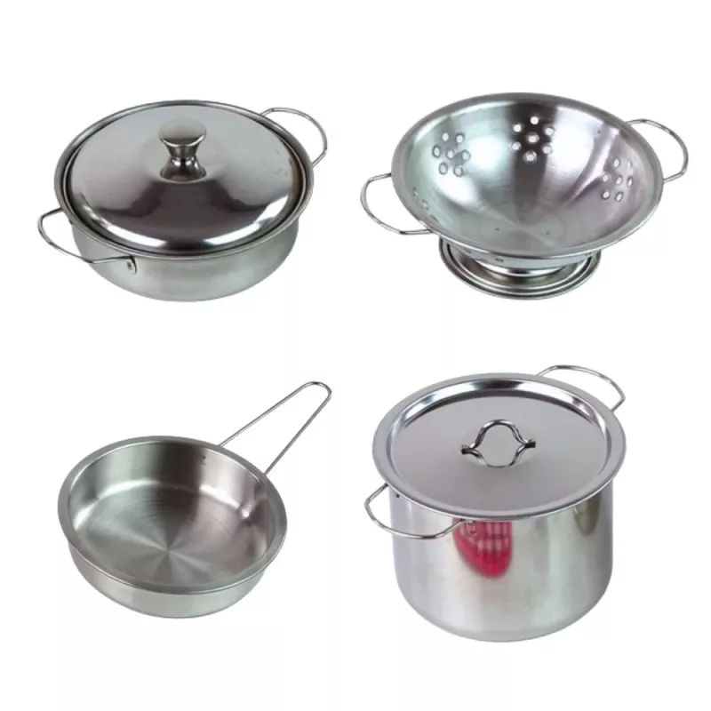 LEAN TOYS 15-Piece Pretend Play Kitchen Cookware Playset for Kids Ages 3+ | Pots, Pans, Utensils, Plates, Cups, Cutting Board & Play Food | Multi-Colour ABS Plastic | Role-Play Cooking Toy