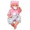LEAN TOYS 24440 Baby Doll with Hat, Sweater & Pacifier, Sound Effects (35 cm)