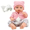 LEAN TOYS 24440 Baby Doll with Hat, Sweater & Pacifier, Sound Effects (35 cm)