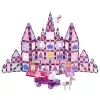LEAN TOYS 25282 Magnetic Building Blocks Stained Glass Window Set with Pink Markers, 126 Pieces, Creative Art Toy