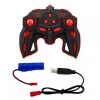 LEAN TOYS 29711 RC Stunt Car 1:10 4WD with 360° Rotation, LED Lights & Smoke Effect (Black/Red)