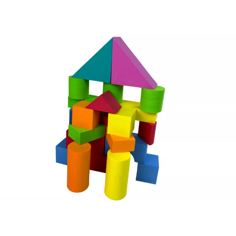 LEAN TOYS 41 Piece Construction Foam Blocks for Kids