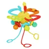 LEAN TOYS 6-in-1 Sensory Toy Teether Pull Strings Pop-It Colorful