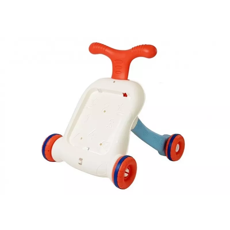 LEAN TOYS 7589 Interactive Push Walker Table Panel, 2-in-1 Baby Activity Walker with Lights, Sounds, and Educational Panel