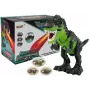 LEAN TOYS 7740 Battery-Powered Interactive T-Rex Dinosaur with Egg Laying, Steam Mist, Sound & Light Effects - Green