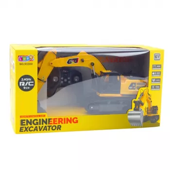 LEAN TOYS 9-Channel 2.4GHz RC Crawler Excavator with Sounds and LED Lights, 1:14 Scale