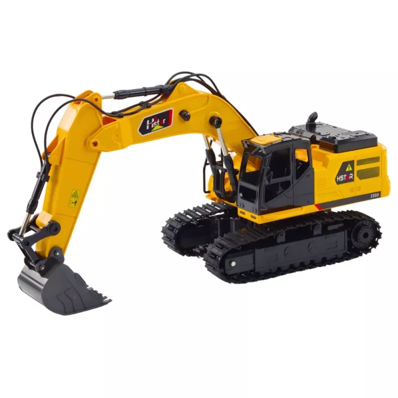 LEAN TOYS 9-Channel 2.4GHz RC Crawler Excavator with Sounds and LED Lights, 1:14 Scale