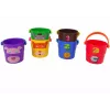 LEAN TOYS A Set of Colorful Buckets with Animals - a Pyramid