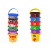 LEAN TOYS A Set of Colorful Buckets with Animals - a Pyramid