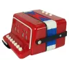 LEAN TOYS Accordion Instrument for Little Musicians – Red, 7 Treble Keys, Diatonic, Ages 3+