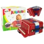 LEAN TOYS Accordion Instrument for Little Musicians – Red, 7 Treble Keys, Diatonic, Ages 3+